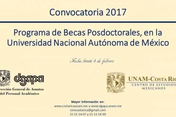 Programa de becas posdoctorales en la UNAM